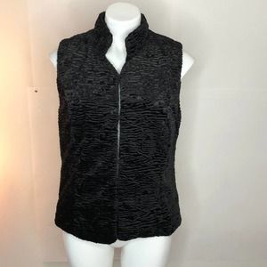 Lauren Lizette Luxe Satin/ Faux Persian Lamb Vest